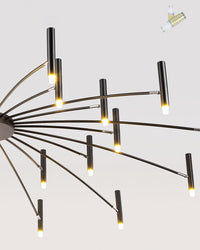 Lustre large moderne WOMO LED-Kerzen WM2038