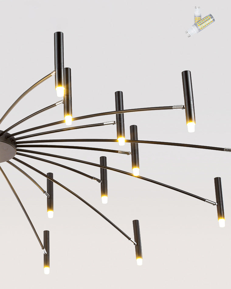 WOMO LED Kerzen Kronleuchter Breit modern-WM2038