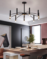 Lustre large moderne WOMO LED-Kerzen WM2038