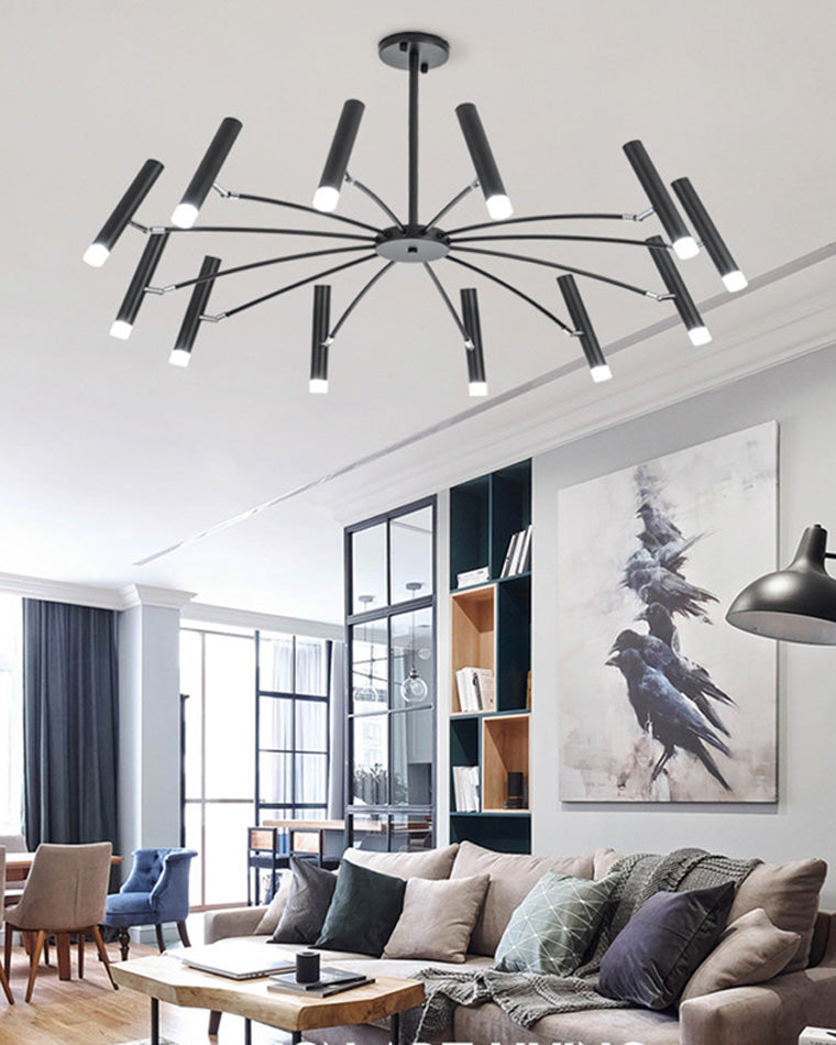 WOMO LED Kerzen Kronleuchter Breit modern-WM2038