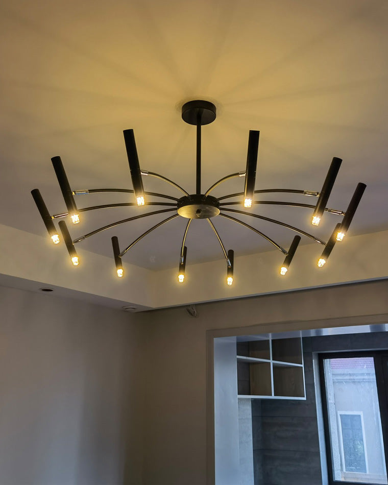 WOMO LED Kerzen Kronleuchter Breit modern-WM2038