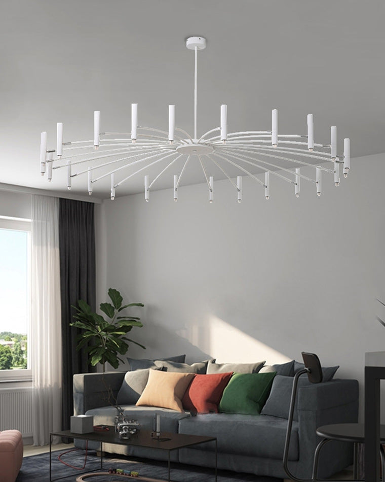 WOMO LED Kerzen Kronleuchter Breit modern-WM2038