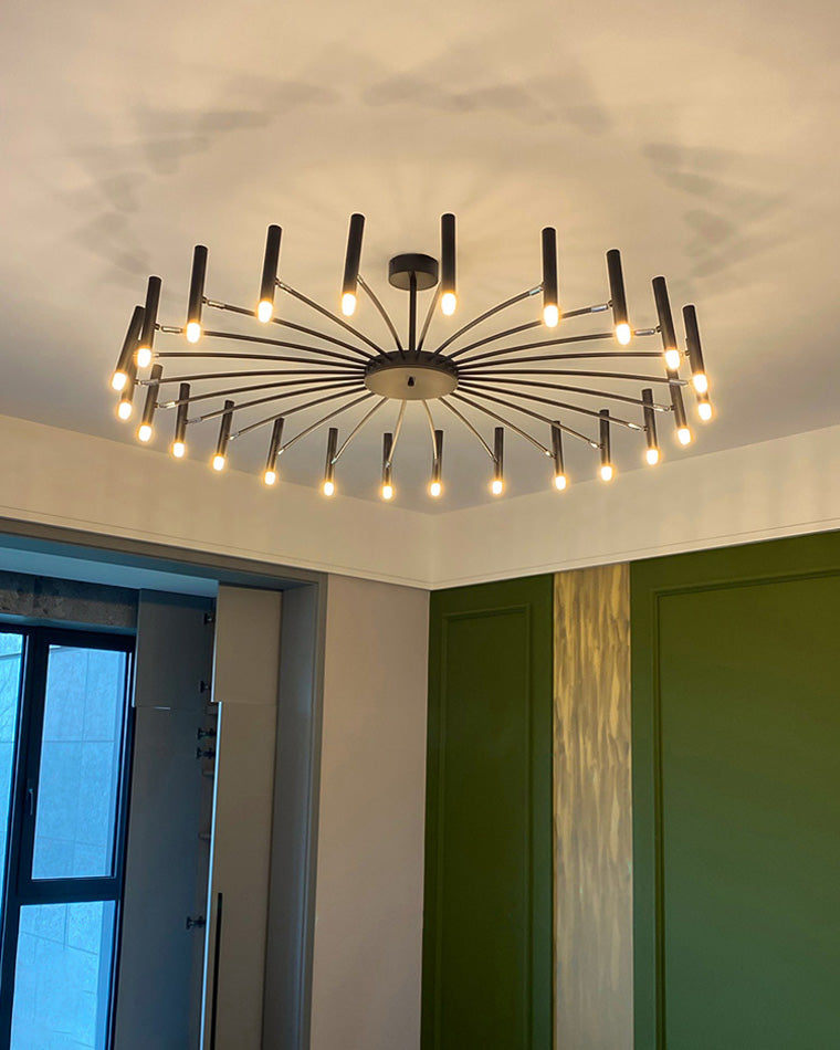WOMO LED Kerzen Kronleuchter Breit modern-WM2038