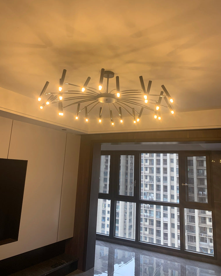 WOMO LED Kerzen Kronleuchter Breit modern-WM2038