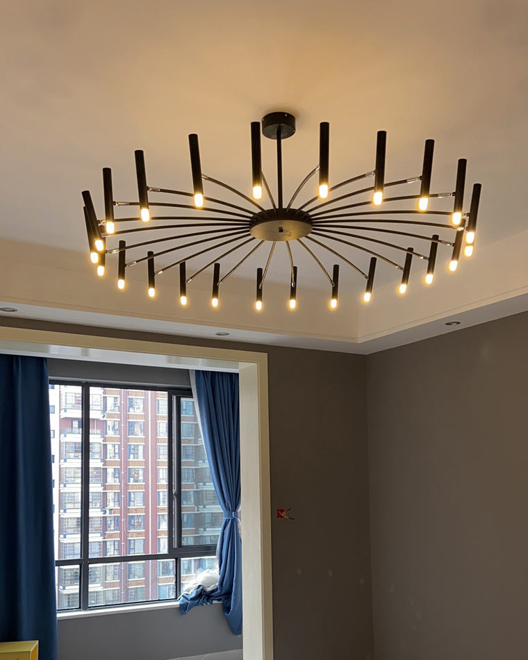 WOMO LED Kerzen Kronleuchter Breit modern-WM2038