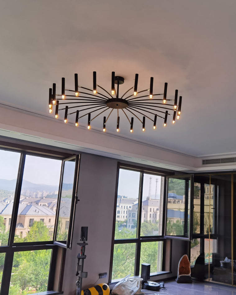 WOMO LED Kerzen Kronleuchter Breit modern-WM2038