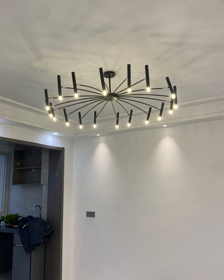 WOMO LED Kerzen Kronleuchter Breit modern-WM2038