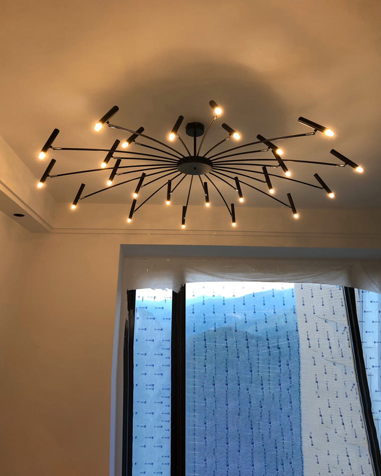 WOMO LED Kerzen Kronleuchter Breit modern-WM2038