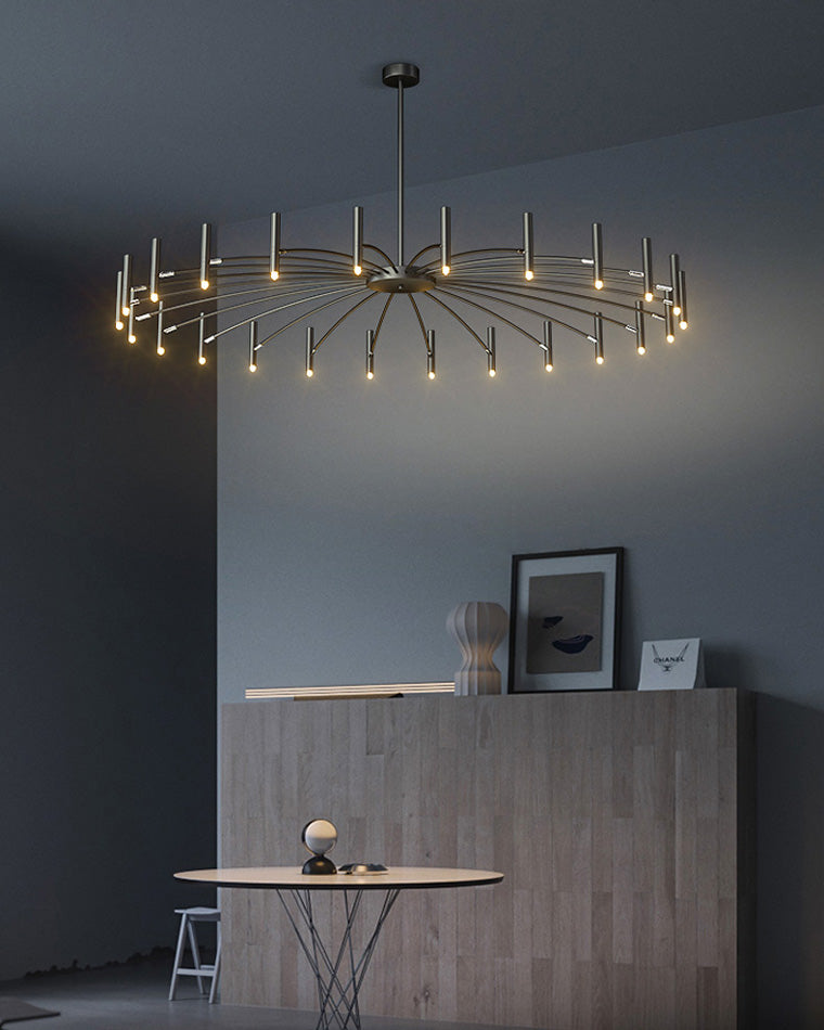 WOMO LED Kerzen Kronleuchter Breit modern-WM2038