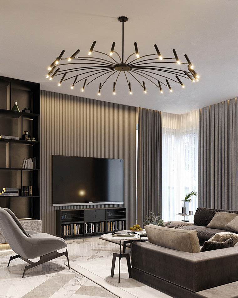 WOMO LED Kerzen Kronleuchter Breit modern-WM2038