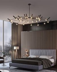 Lustre large moderne WOMO LED-Kerzen WM2038