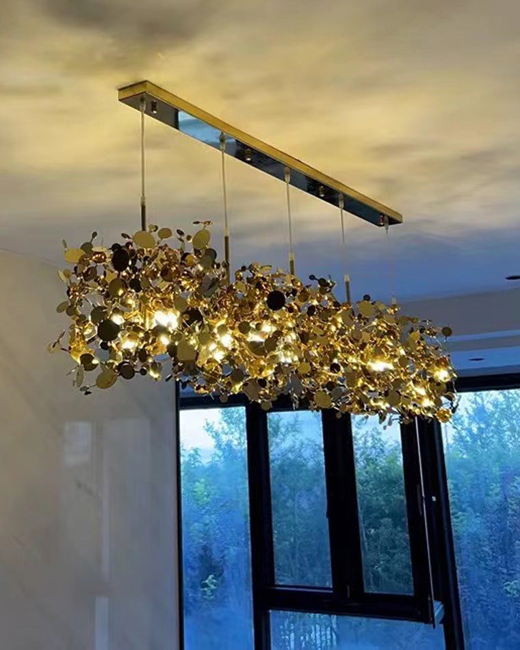 WOMO Cluster Pendant Light Silver Gold Dining Table Modern-WM2042