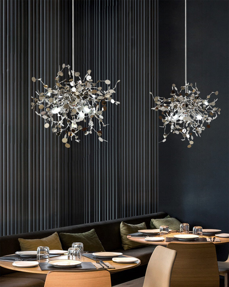 WOMO Cluster Pendant Light Silver Gold Dining Table Modern-WM2042