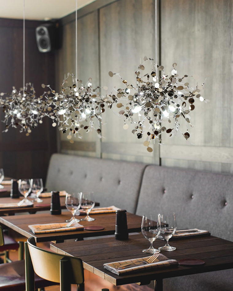 WOMO Cluster Pendant Light Silver Gold Dining Table Modern-WM2042