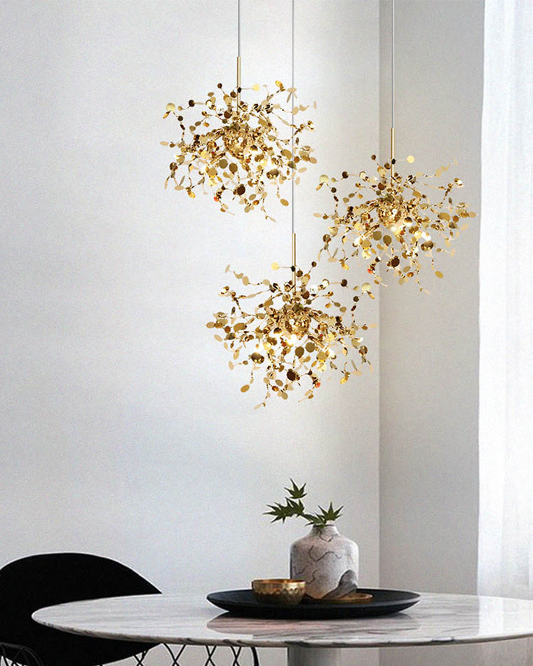 WOMO Cluster Pendant Light Silver Gold Dining Table Modern-WM2042