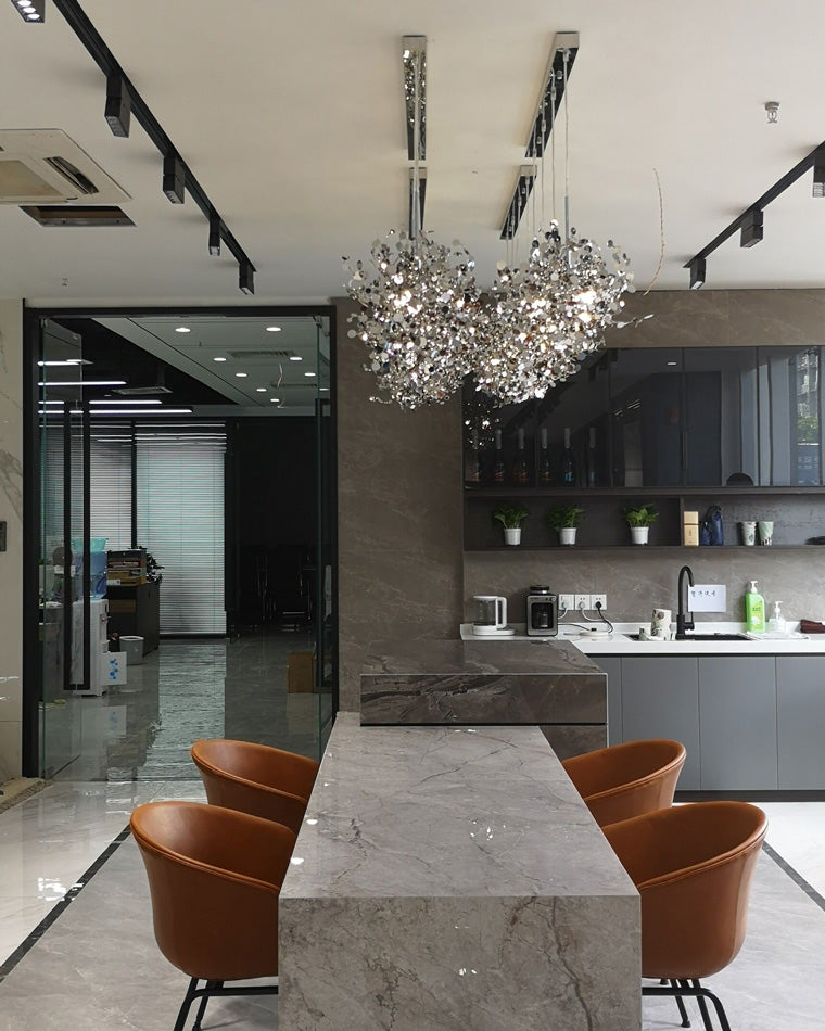 WOMO Cluster Pendant Light Silver Gold Dining Table Modern-WM2042