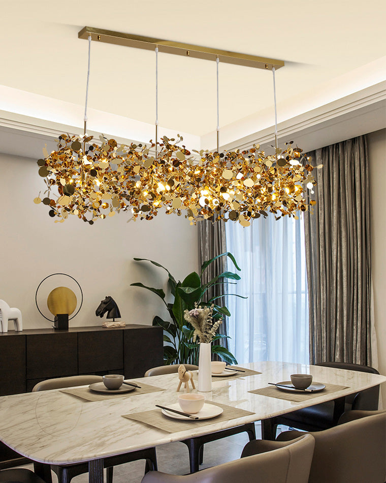 WOMO Cluster Pendant Light Silver Gold Dining Table Modern-WM2042