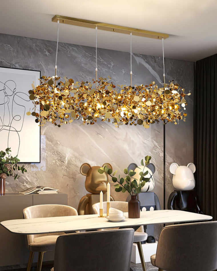 WOMO Cluster Pendant Light Silver Gold Dining Table Modern-WM2042