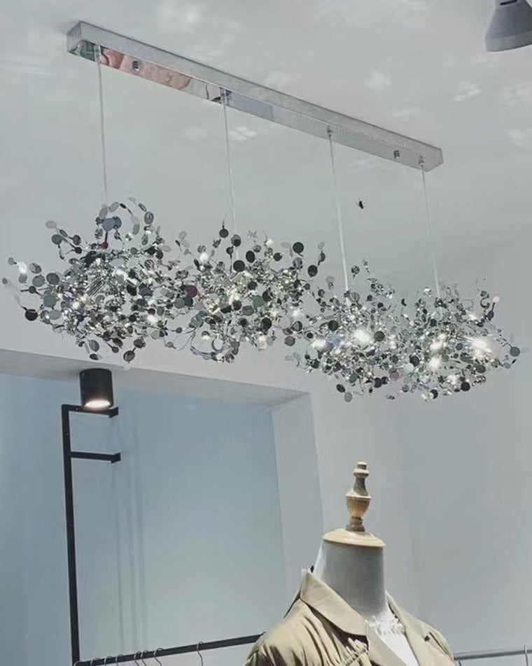 WOMO Cluster Pendant Light Silver Gold Dining Table Modern-WM2042