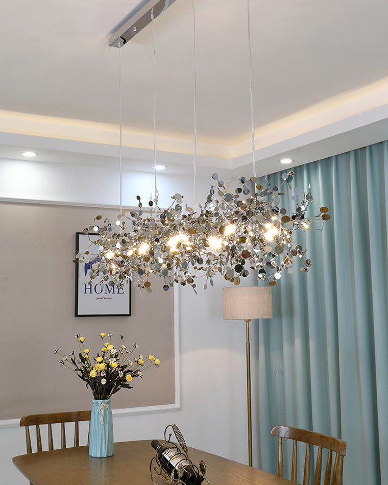 WOMO Cluster Pendant Light Silver Gold Dining Table Modern-WM2042