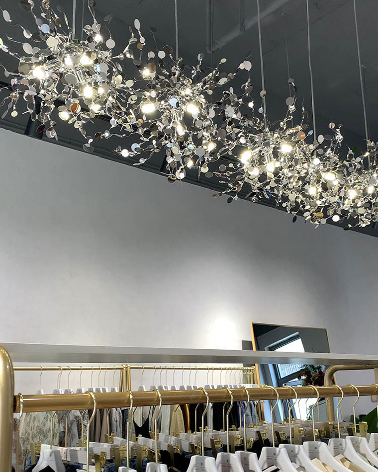 WOMO Cluster Pendant Light Silver Gold Dining Table Modern-WM2042