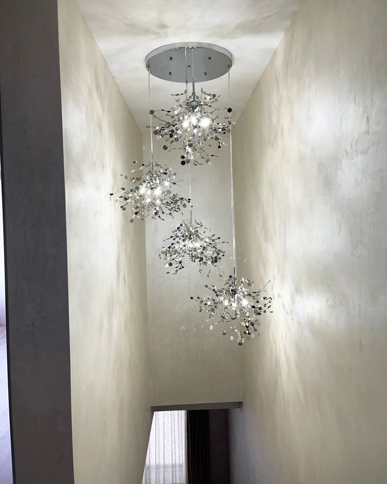 WOMO Cluster Pendant Light Silver Gold Dining Table Modern-WM2042