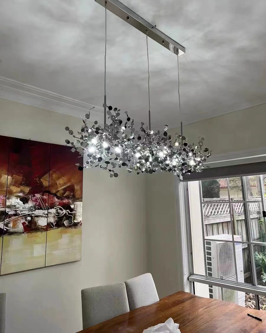 WOMO Cluster Pendant Light Silver Gold Dining Table Modern-WM2042