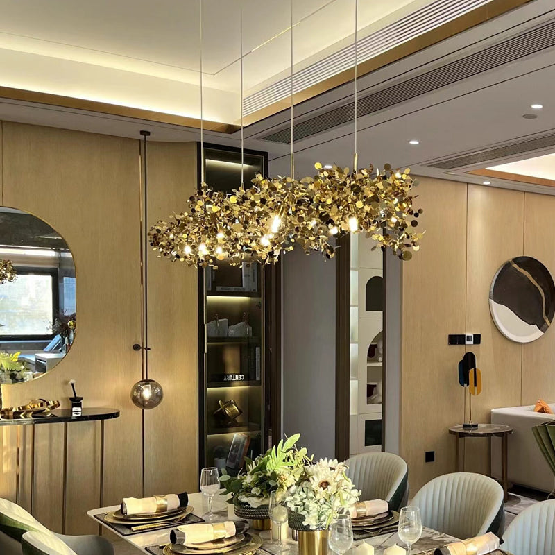 WOMO Cluster Pendant Light Silver Gold Dining Table Modern-WM2042