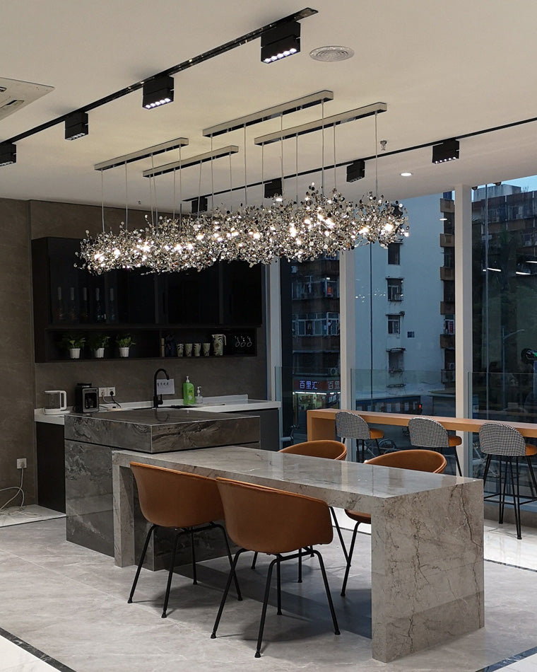 WOMO Cluster Pendant Light Silver Gold Dining Table Modern-WM2042