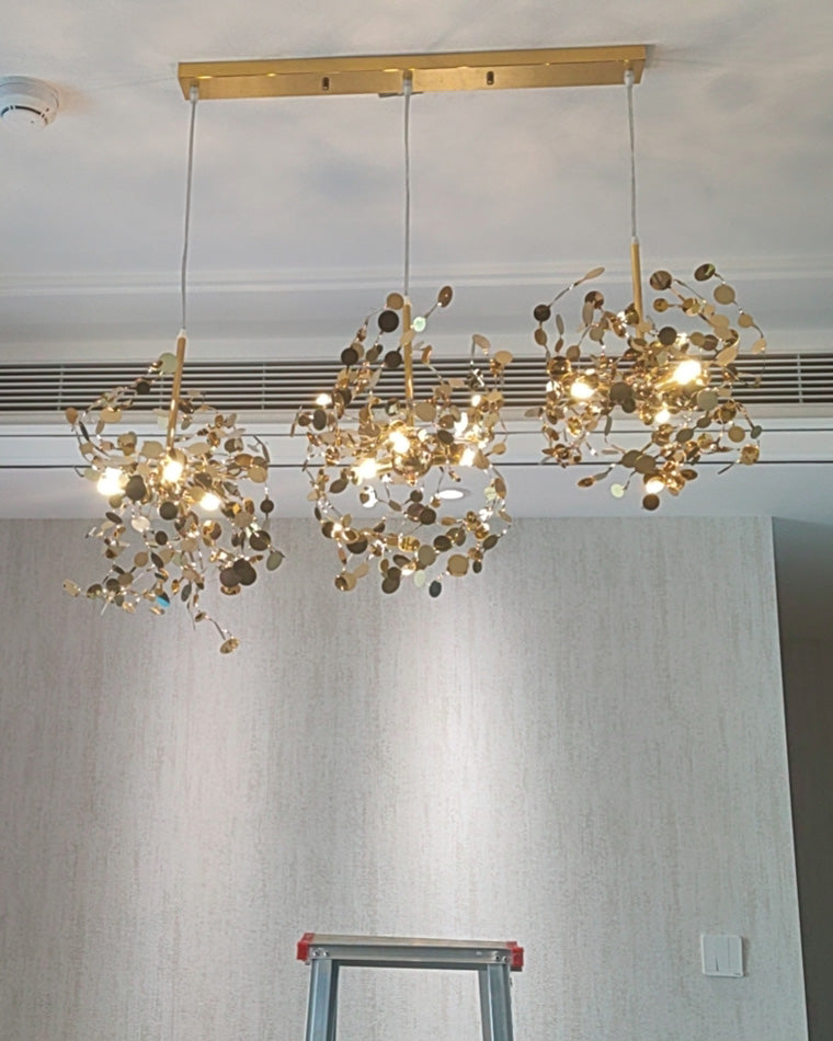 WOMO Cluster Pendant Light Silver Gold Dining Table Modern-WM2042