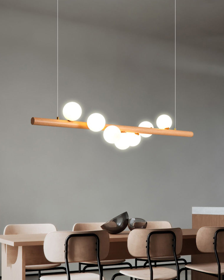 WOMO Wood Linear Globe Chandelier-WM2055