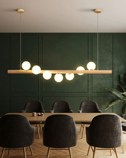 WOMO Wood Linear Globe Chandelier-WM2055