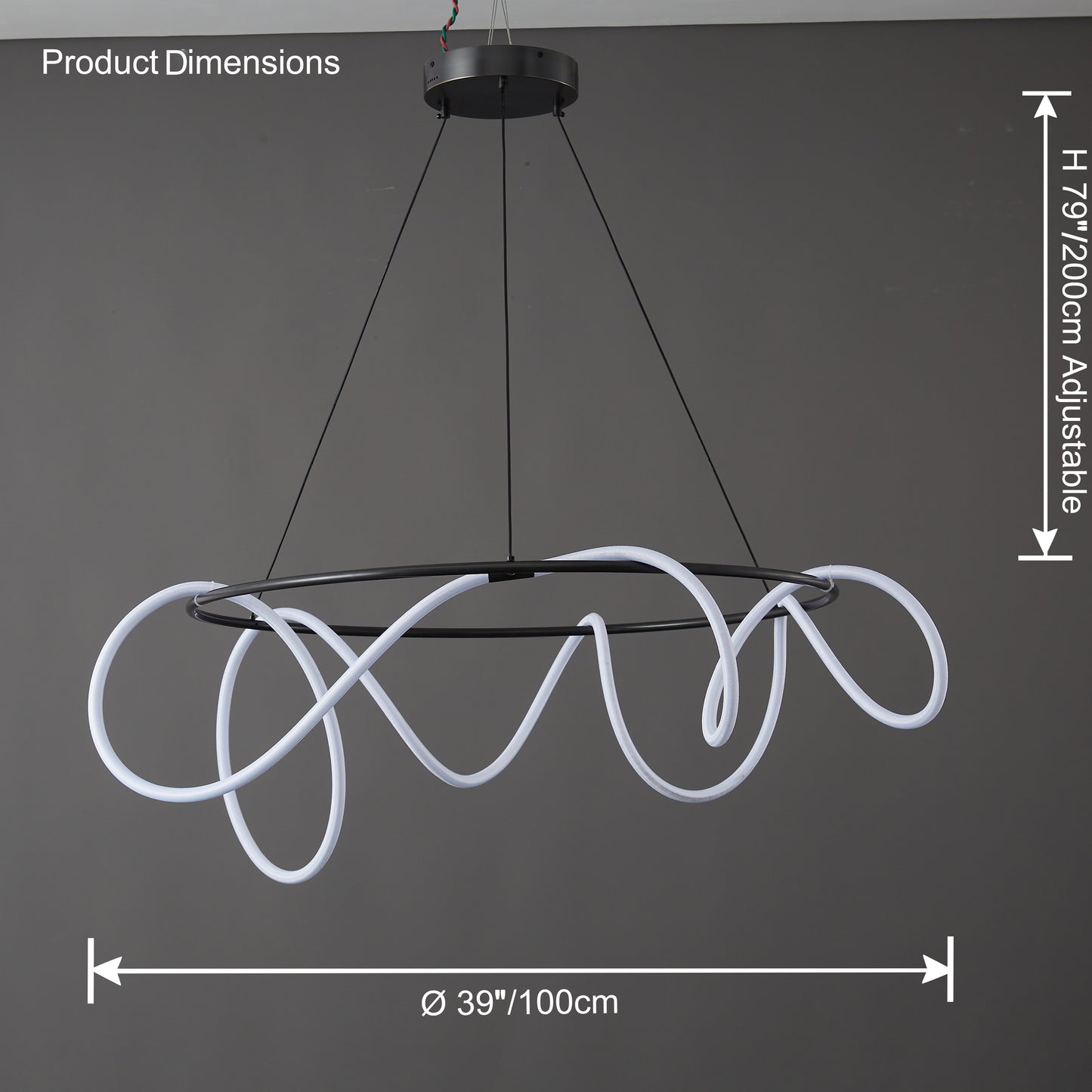 WOMO Rope Led Round Chandelier-WM2059b