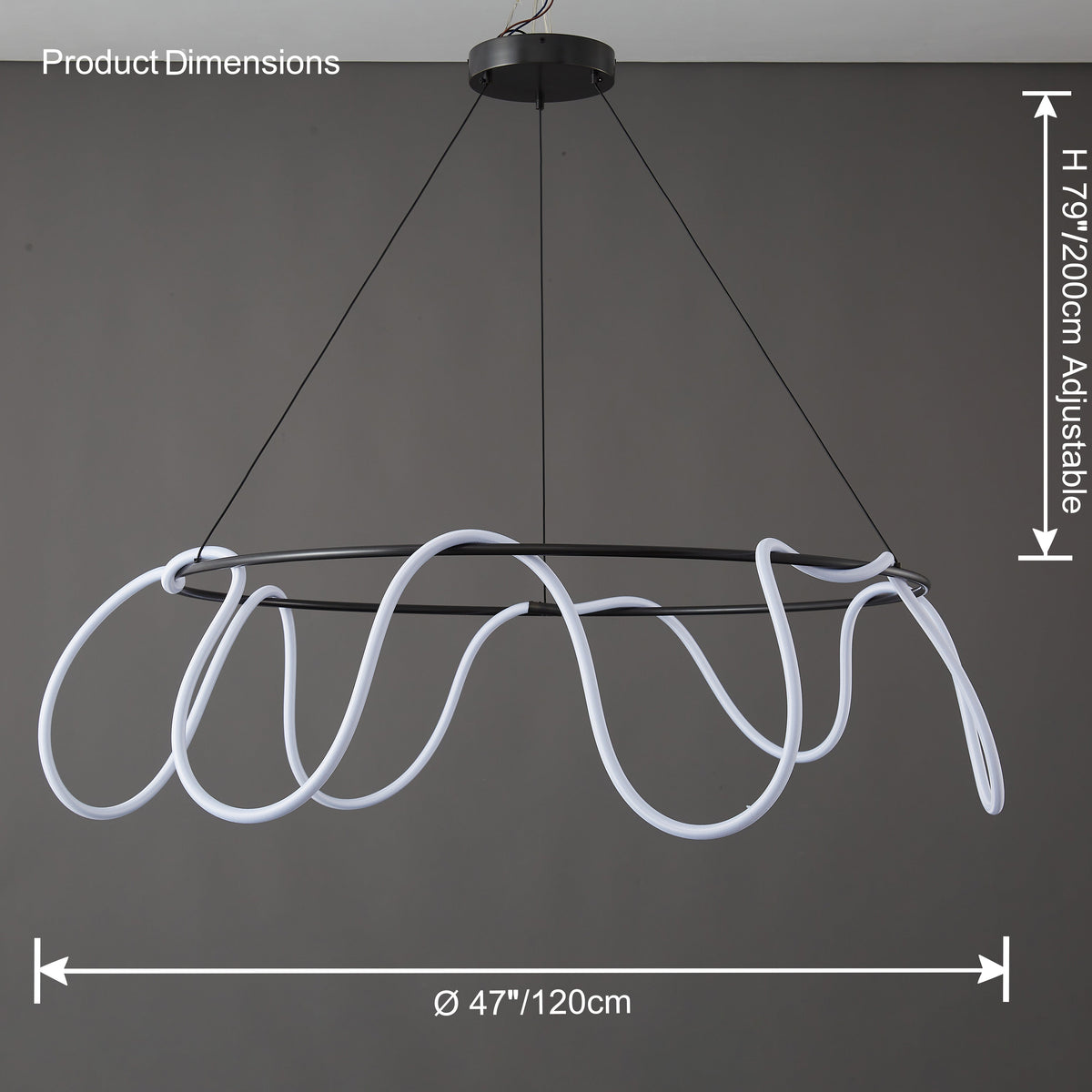 WOMO LED Round Chandelier Round Minimalist-WM2059b