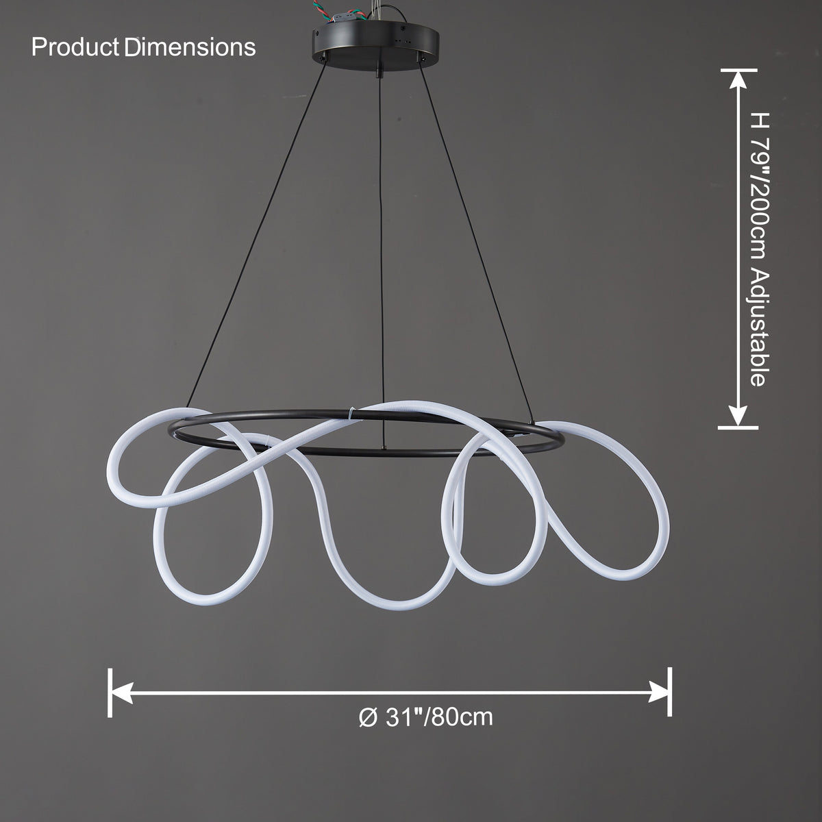 WOMO LED Round Chandelier Round Minimalist-WM2059b