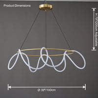 WOMO LED Round Chandelier Round Minimalist-WM2059b