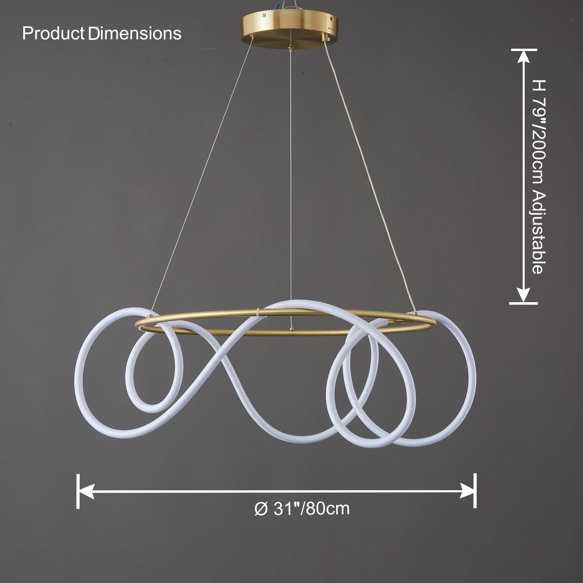 WOMO LED Round Chandelier Round Minimalist-WM2059b