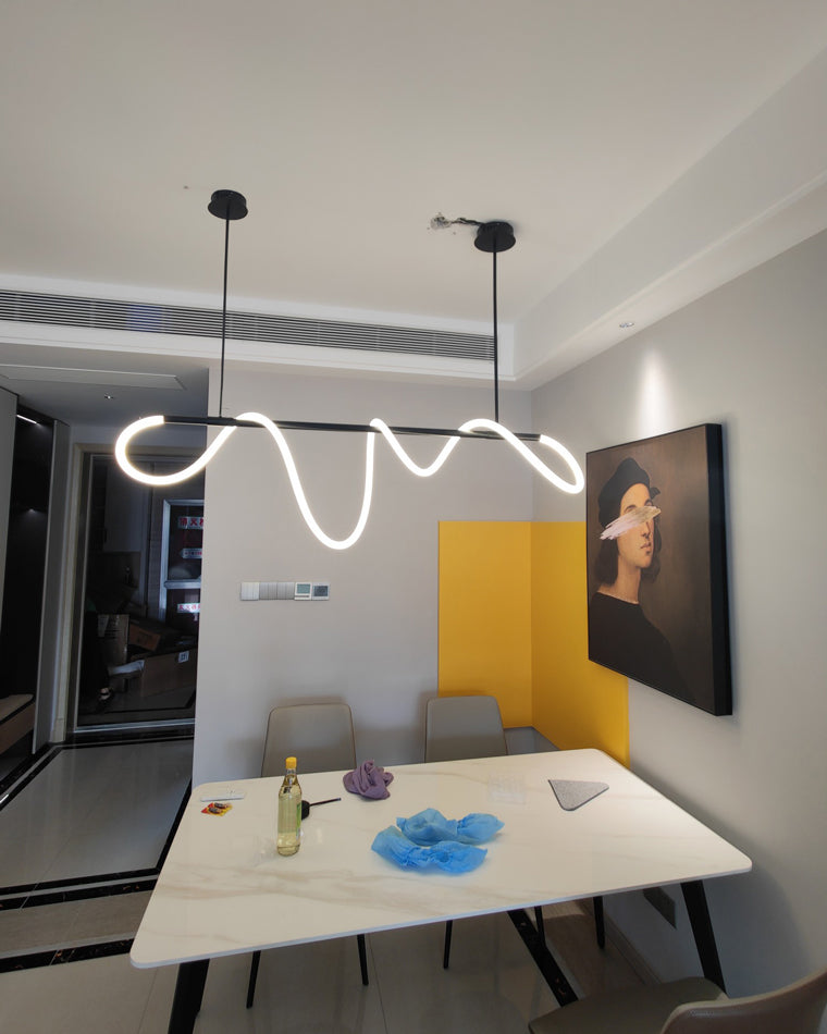 WOMO Rope Led Linear Brass Chandelier-WM2059a