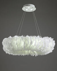 WOMO Feather Pendant Light Round Bedroom-WM2060