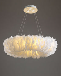 WOMO Feather Pendant Light Round Bedroom-WM2060