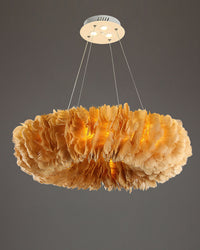 WOMO Feather Pendant Light Round Bedroom-WM2060