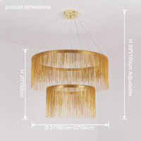 WOMO gestuftes Fransen-Kronleuchter-WM2062c