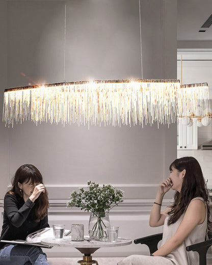 WOMO Fringe Linear Chandelier-WM2062b