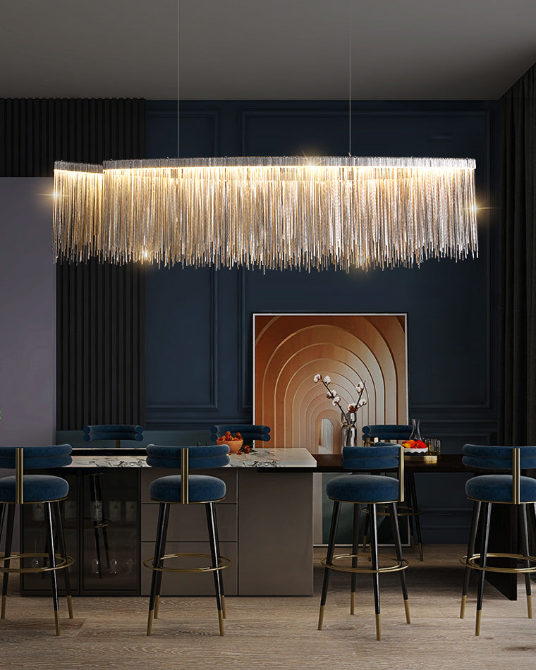 WOMO Fringe Linear Chandelier-WM2062b