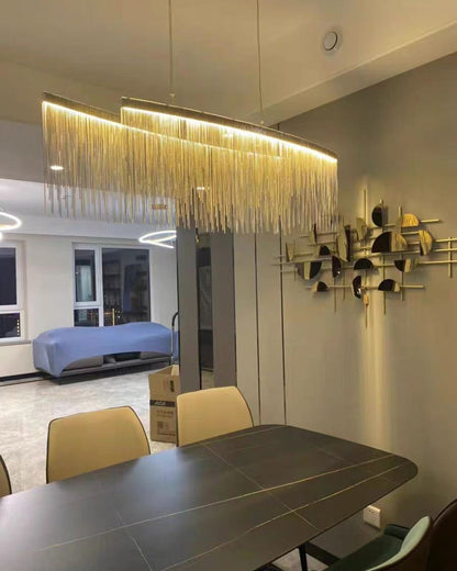 WOMO Fringe Linear Chandelier-WM2062b