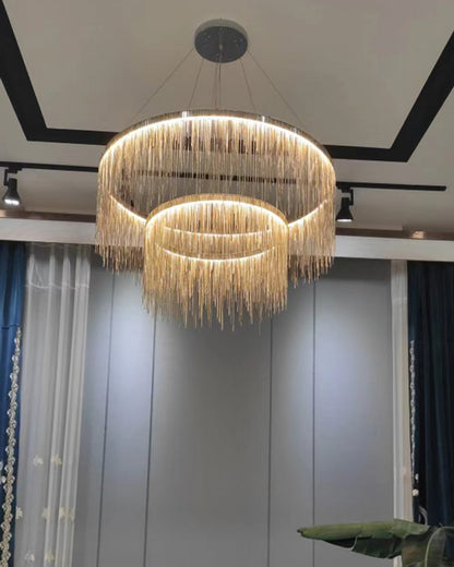 WOMO Tiered Fringe Chandelier-WM2062c