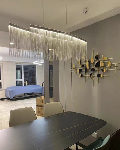 WOMO Fringe Linear Chandelier-WM2062b
