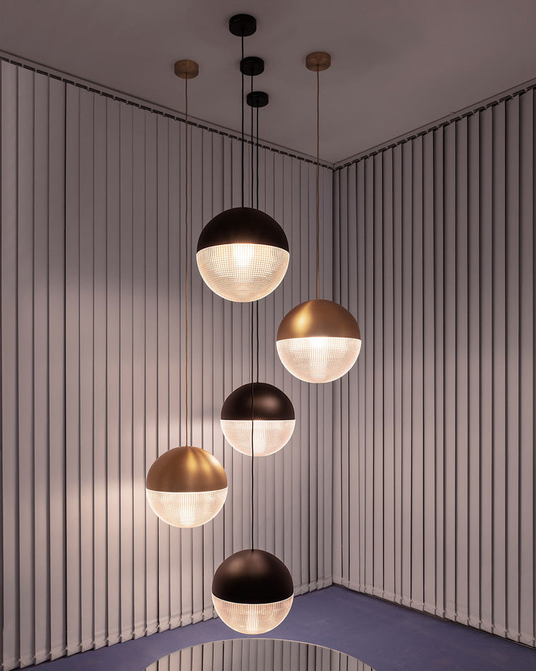 WOMO Prismatic/Milchglas Globe Pendelleuchte-WM2065