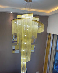 WOMO Spiral Tassel Foyer Chandelier-WM2067