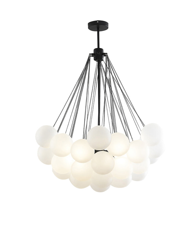 WOMO Cluster Milchglas-Blasen-Kronleuchter-WM2068